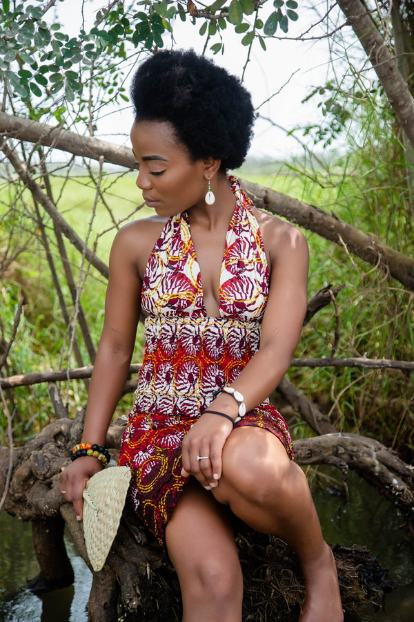 OLA Bodycon Dress- Red - TRIBE 228 