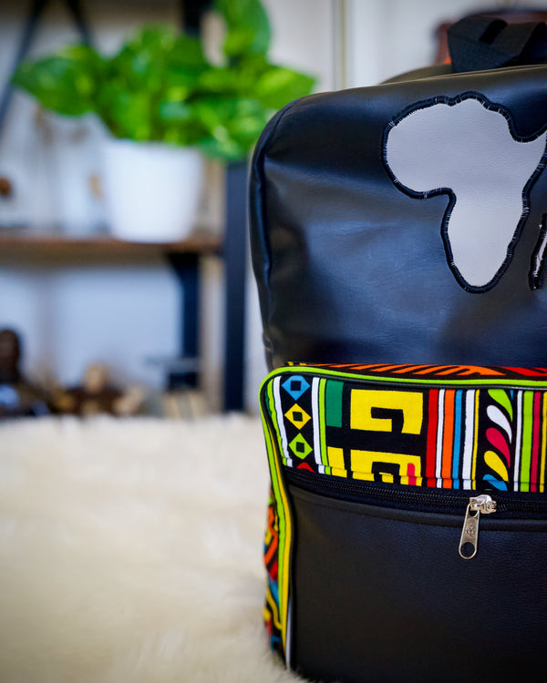 Grey Africa symbol Afro Backpack