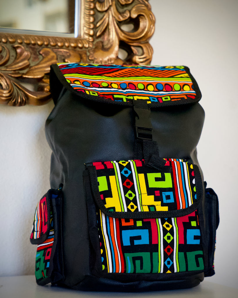 Retro print Afro Backpack