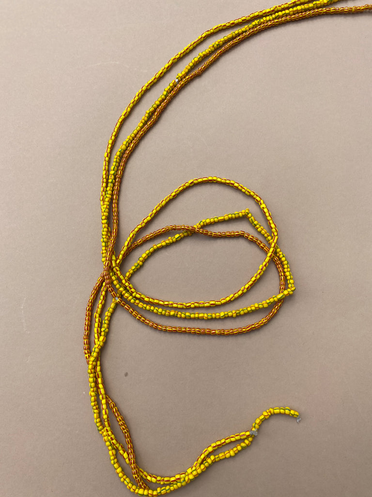 SAHEL - African waist beads (YELLOW) - TRIBE 228 