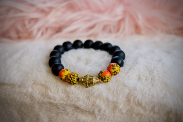 Akofa - GHANA Lava Bead Bracelet