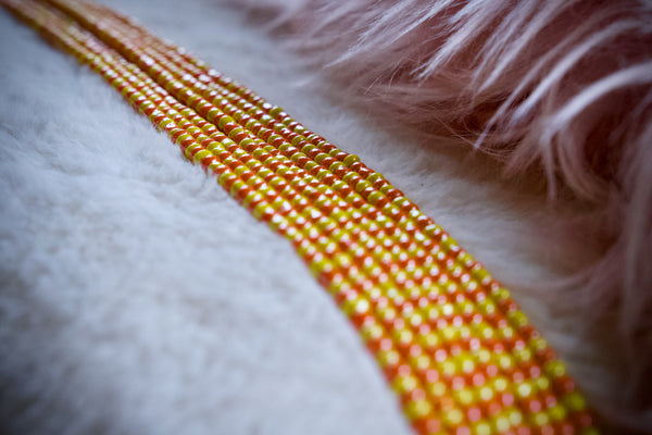 Kumasi orange & yellow Waist beads