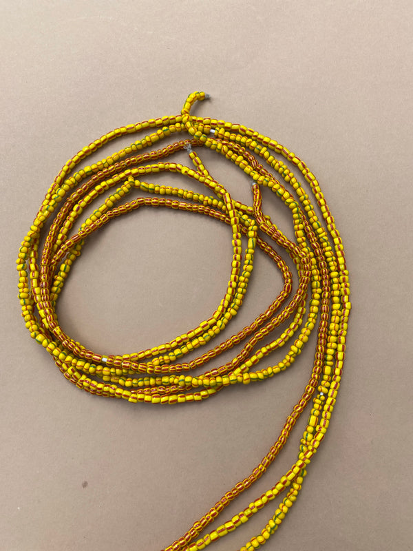 SAHEL - African waist beads (YELLOW) - TRIBE 228 